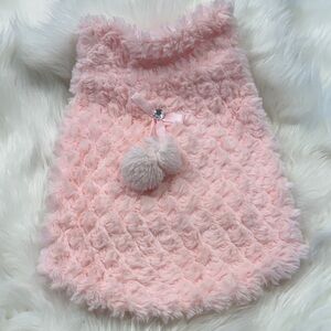 Pink Furry Kids Accessory with Pom-Pom